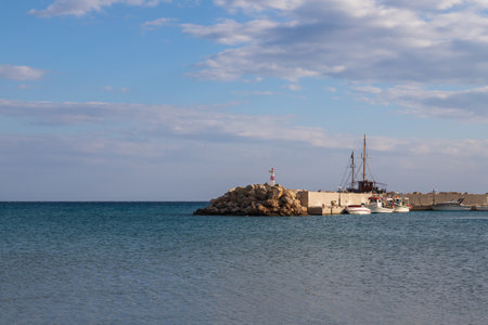 Beautiful seascape. Coast of the island of Crete - Greece area of Lerapetra. There are dramatic...