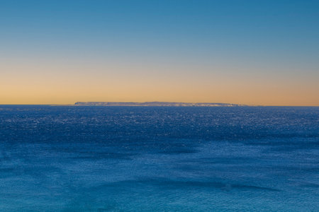 Beautiful landscape. Coast of the island of Crete - Greece area of Lerapetra Eden Rock. Beautiful sky at sunrise over the sea.の写真素材