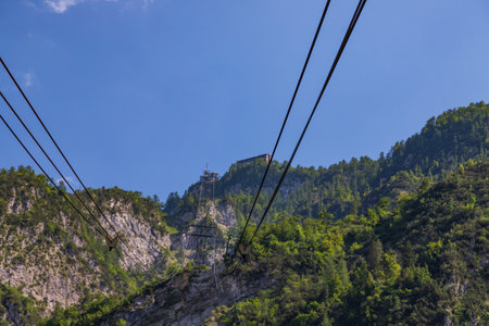 Mountain landscape in Slovenia near the town of Bohinj above the lake.の写真素材