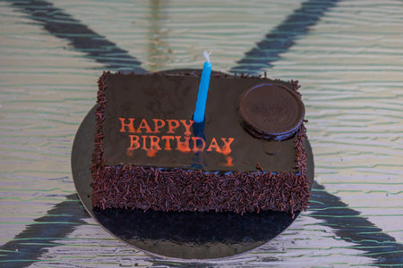 Hotel cake for guests.