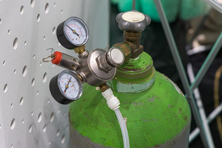 Biogon gas bottle for dispensing beer and sodasの写真素材