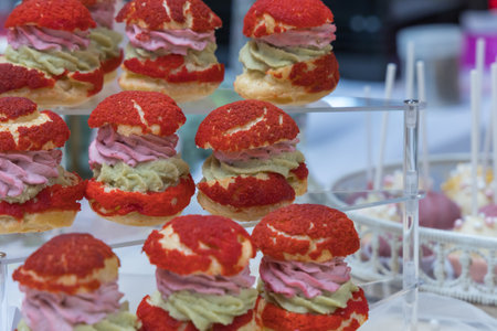 Wedding sweets prepared for the celebration. Confectionery products for saleの写真素材