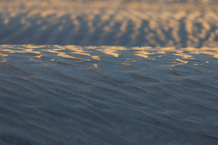 El Veril beach. Sand dunes by the sea, Gran Canaria, Spainの写真素材