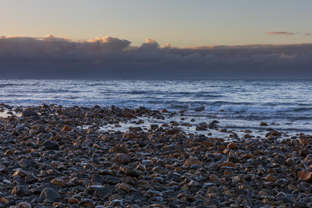 El Veril beach. Evening landscape by the sea in Gran Canaria, Spain