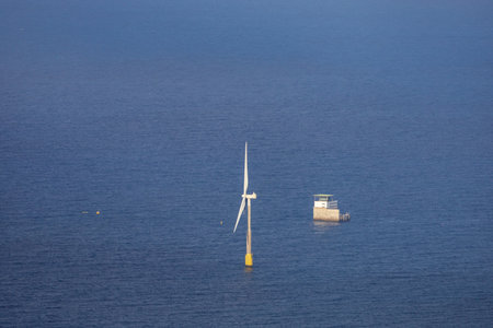 View of the seaside landscape in Spainの写真素材