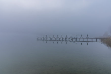 Altaussee â a picturesque village and lake of the same name in Austriaの写真素材
