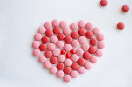 pink and red valentine's day heart background to boost sales for your businessの写真素材