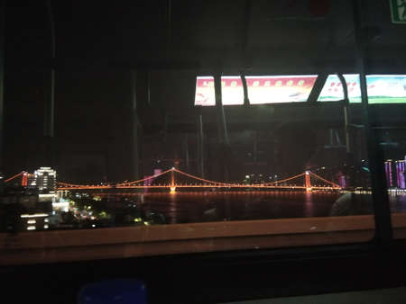 night scene, night, cityの写真素材