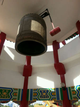 Modern electric bell in a Chinese templeの素材