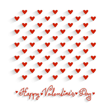 Valentine's day vector background, greeting card with little heartsのイラスト素材