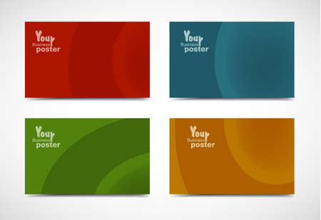 Collection vector of modern color business card templates のイラスト素材