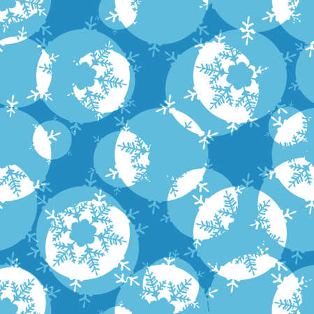 Christmas wrapping paper pattern, background with abstract snowflakesのイラスト素材