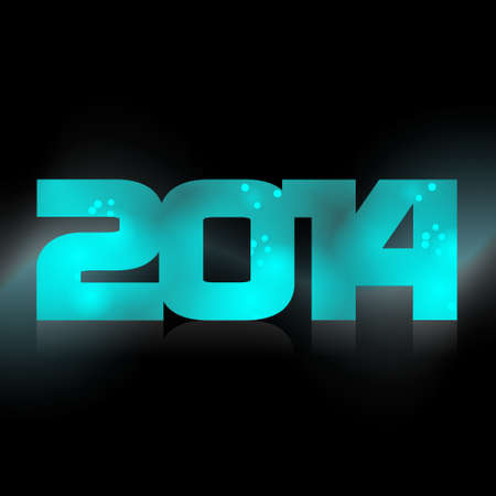 Happy New Year, lighting year 2014 のイラスト素材
