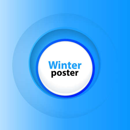 Winter round template. Vector abstract blue power backgroundのイラスト素材
