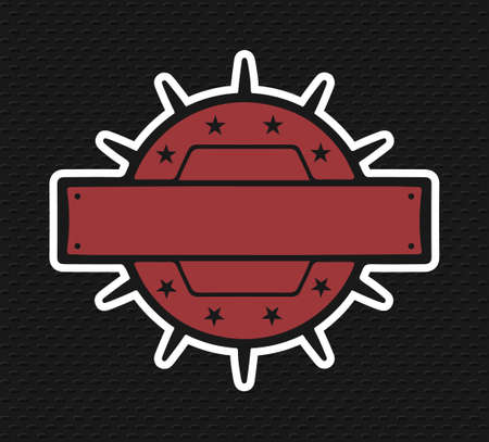 Retro vintage empty badge. Vector Illustration.のイラスト素材