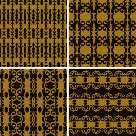 Set seamless decorative pattern, design luxury wallpaper. Vectorのイラスト素材