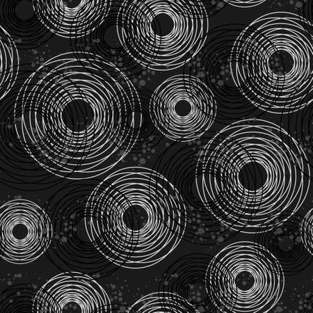 seamless pattern from curve circles. Modern endless stylish texture. のイラスト素材