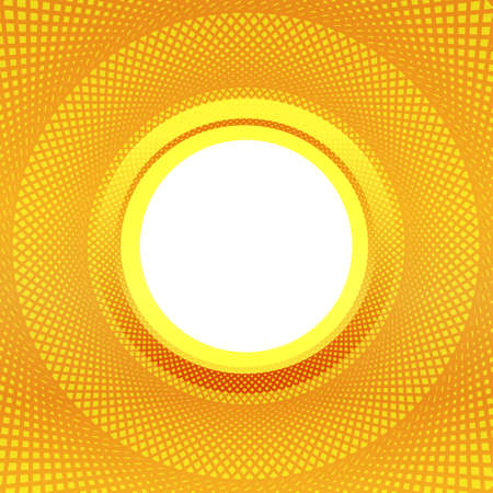 Yellow decorative circle banner. illustration のイラスト素材