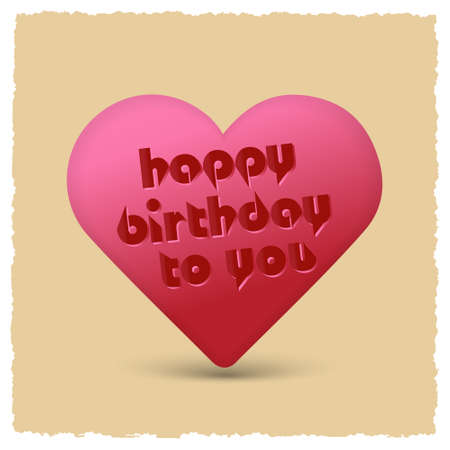 
Happy birthday retro Heart illustration card
のイラスト素材