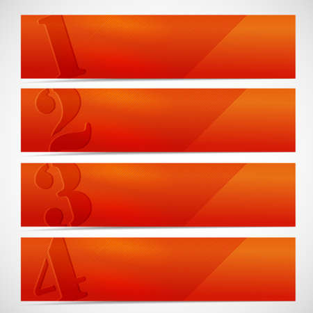 Vector designer cards with numbers and with place for your text. Variety of uses.のイラスト素材