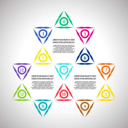 Diagram / schema with number. Place for your text or number のイラスト素材