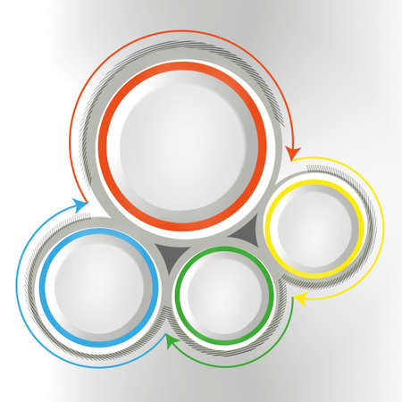 Vector abstract colorful elements with arrows. Place for your textのイラスト素材