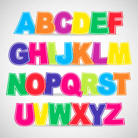 Colorful vector Alphabet.  Use for design.のイラスト素材