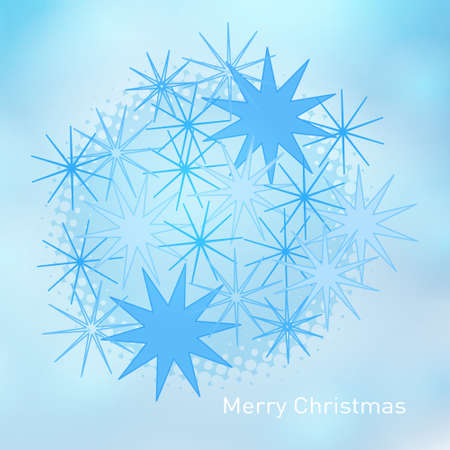 Modern simple minimalistic christmas card with starsのイラスト素材