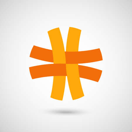 Design vector symbol, business icon. The symbol with the entwined stripes.のイラスト素材