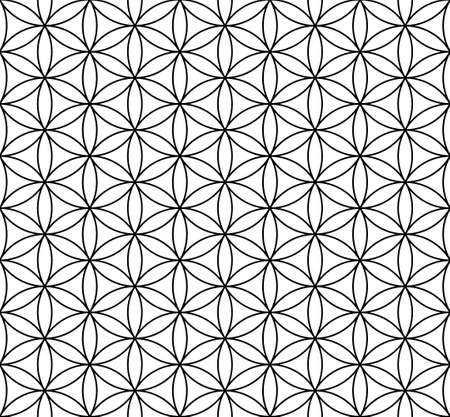Flower of life seamless pattern, vector illustrationのイラスト素材