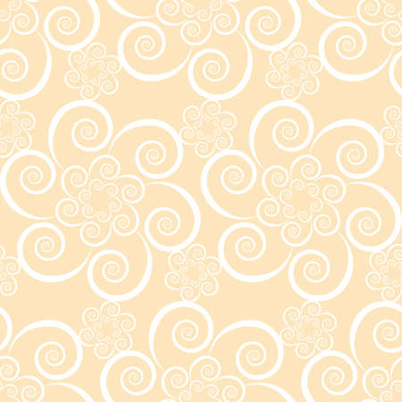 Floral seamless pattern with swirl flowersのイラスト素材