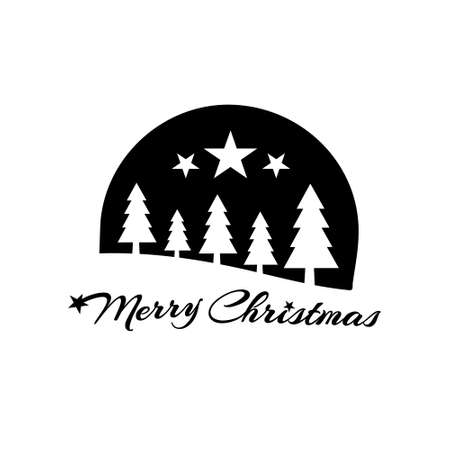 Merry Christmas stamp, designs emblemのイラスト素材