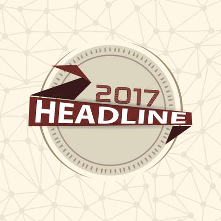 Vintage grunge vector badge with headlineのイラスト素材