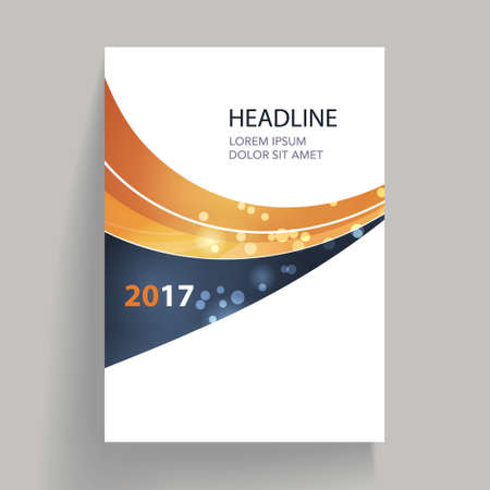 Stylish Vector abstract brochure, Flyer design template with bubbles.のイラスト素材