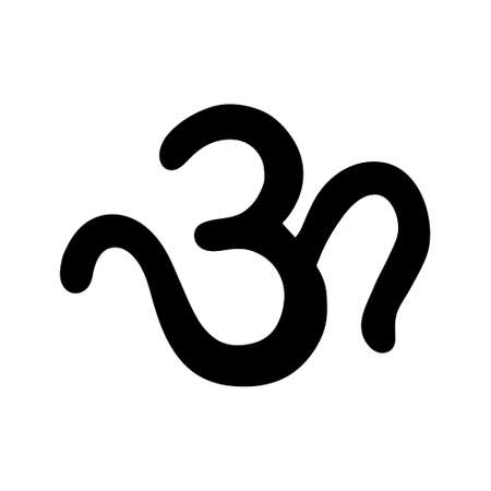Om / Aum - sign and symbol of hinduism vector iconのイラスト素材
