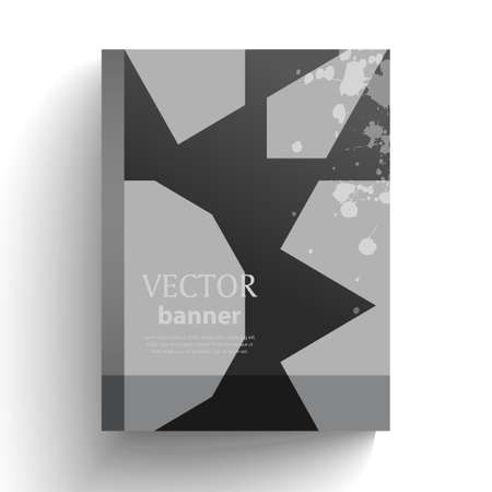 Stylish abstract vector presentation of art poster. Flyer design content background. Design dark layout template.のイラスト素材