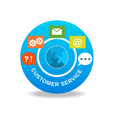 Blue round vector icon. Eps 10. Business art symbol.のイラスト素材