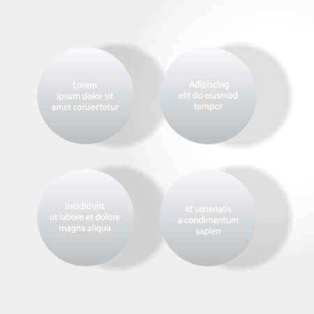 Set gray Speech bubbles / Cells for text placement on shaded backgroundのイラスト素材