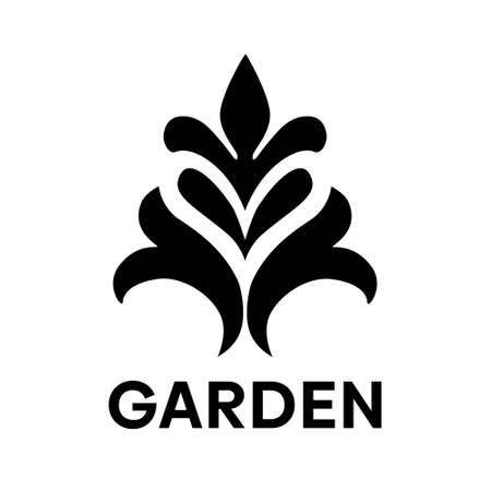 Ornate plant vector icon. Nature plant vector illustration logo design.のイラスト素材