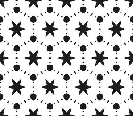 Decorative vector seamless pattern with ornamental shapes, arabesque background design.