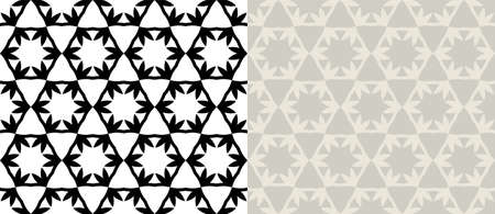 Decorative vector seamless pattern with ornamental shapes, arabesque background design.のイラスト素材