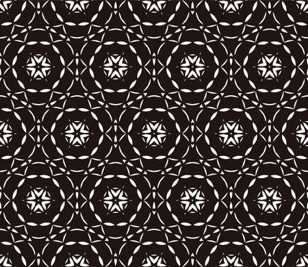 Decorative vector seamless pattern with ornamental shapes, arabesque background design.のイラスト素材