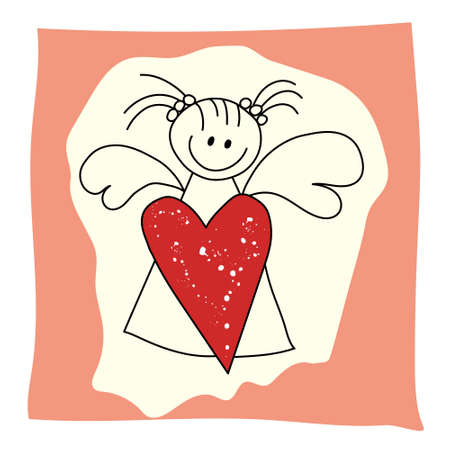 Love angel vector graphic clipart designのイラスト素材