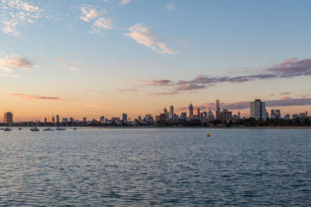 st  kilda sunsetの写真素材