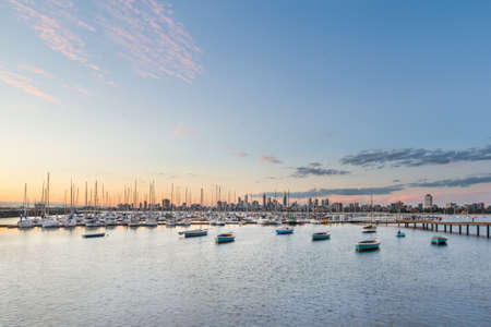 st  kilda sunsetの写真素材