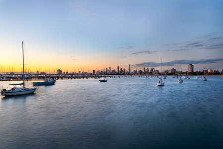 st  kilda sunsetの写真素材
