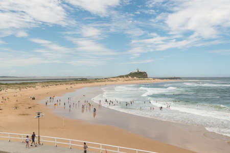 Popular Beach in Newcastle, NSW, Australia.の写真素材