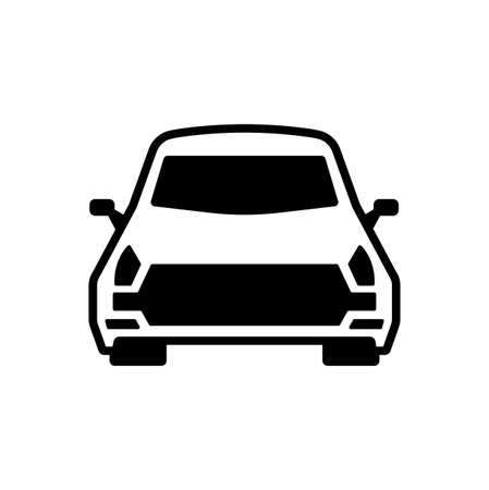 Car icon vector isolated on white, sign and symbol.のイラスト素材