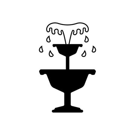 Fountain icon vector isolated on white, sign and symbol.のイラスト素材