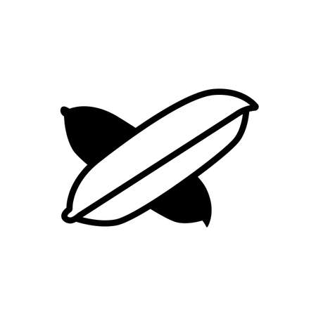 Grain of rice icon vector isolated on white, sign and symbol illustration.のイラスト素材